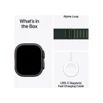 Apple Watch Ultra 2 2024 Titanium 49mm Αδιάβροχο με eSIM και Παλμογράφο (Black με Dark Green Alpine Loop - Large) - Image 5