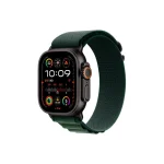 Apple Watch Ultra 2 2024 Titanium 49mm Αδιάβροχο με eSIM και Παλμογράφο (Black με Dark Green Alpine Loop - Medium) - Image 2