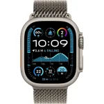 Apple Watch Ultra 2 2024 Titanium 49mm Αδιάβροχο με eSIM και Παλμογράφο (Natural με Natural Titanium Milanese Loop - Small)