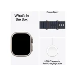 Apple Watch Ultra 2 2024 Titanium 49mm Αδιάβροχο με eSIM και Παλμογράφο (Natural με Navy Ocean Band) - Image 5