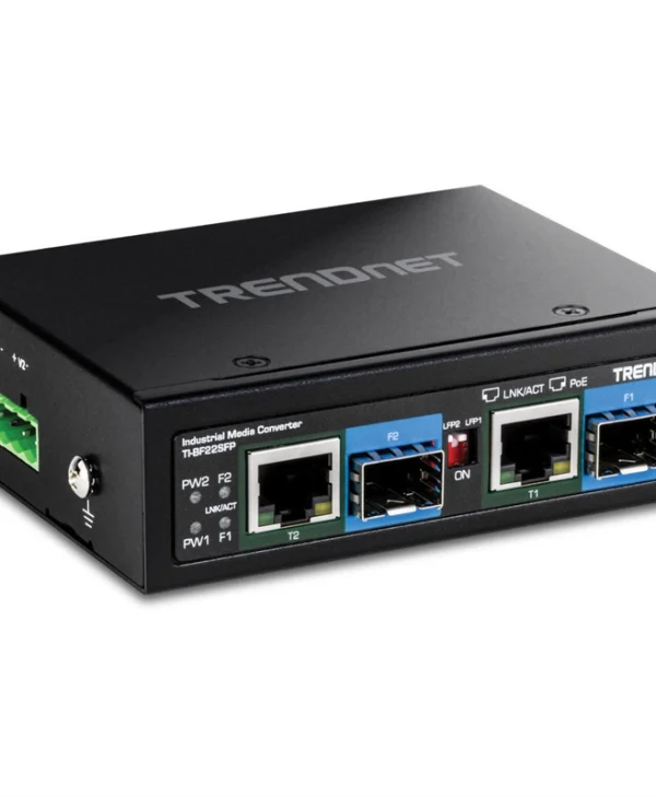 Converter Trendnet 2-port Industrial Sfp To Gigabit Poe++ Media Conv