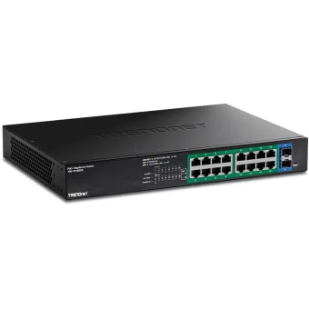 Trendnet TPE-TG182ES Unmanaged L2 PoE+ Switch με 16 Θύρες Gigabit (1Gbps) Ethernet και 2 SFP Θύρες TPE-TG182ES