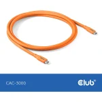 Club3D USB 2.0 Cable USB-C male - USB-C 240W Πορτοκαλί 2m