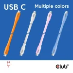 Club3D USB 2.0 Cable USB-C male - USB-C 240W Πορτοκαλί 2m - Image 2