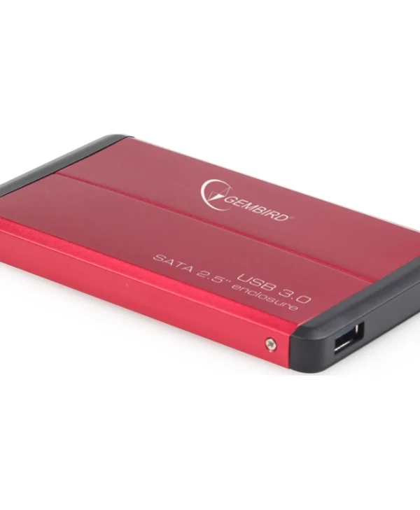 Gembird Θήκη για Σκληρό Δίσκο 2.5" SATA III με σύνδεση USB 3.0 σε Κόκκινο χρώμα