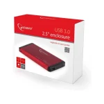 Gembird Θήκη για Σκληρό Δίσκο 2.5" SATA III με σύνδεση USB 3.0 σε Κόκκινο χρώμα - Image 3