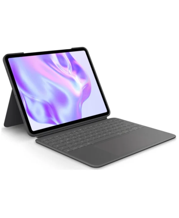 Logitech Combo Touch Flip Cover με Πληκτρολόγιο στα Γερμανικά Γκρι (Apple iPad Pro 13) 920-012665 920-012665
