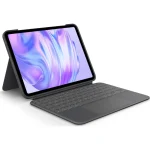 Logitech Combo Touch Flip Cover με Πληκτρολόγιο στα Γερμανικά Γκρι (iPad Pro 2024 11")