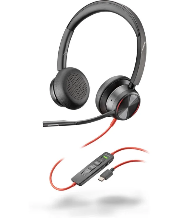 Poly Blackwire 8225 On Ear Multimedia Ακουστικά με μικρόφωνο και σύνδεση USB-C