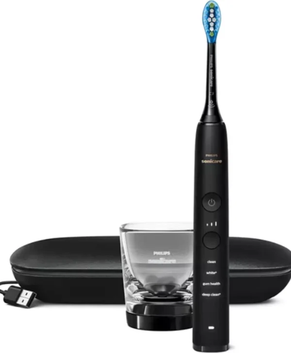Philips Sonicare DiamondClean 9000 Ηλεκτρική Οδοντόβουρτσα με Αισθητήρα Πίεσης και Θήκη Ταξιδίου Μαύρη