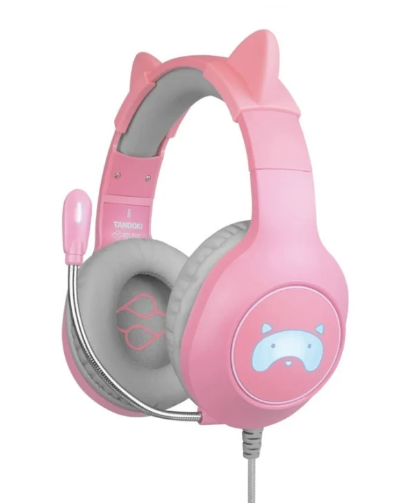 FR-TEC Tanooki Over Ear Gaming Headset με σύνδεση 3.5mm Ροζ