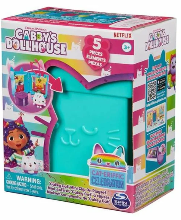 Spin Master Παιχνίδι Μινιατούρα Gabby's Dollhouse Cakey Cat Mini Clip On
