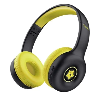 Trust 25405 Ασύρματα / Ενσύρματα Παιδικά On Ear Ακουστικά με 15 ώρες Λειτουργίας Μαύρα 25405