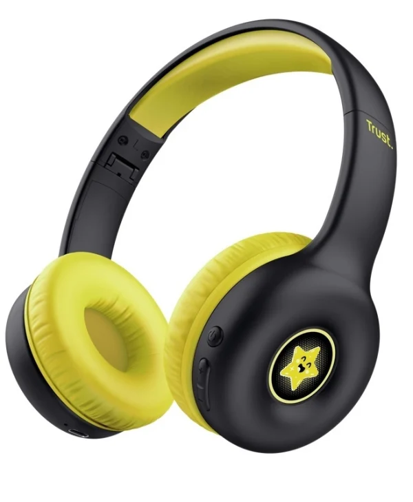 Trust 25405 Ασύρματα / Ενσύρματα Παιδικά On Ear Ακουστικά με 15 ώρες Λειτουργίας Μαύρα 25405