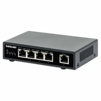Intellinet 561792 Unmanaged L2 PoE+ Switch με 5 Θύρες Gigabit (1Gbps) Ethernet 561792