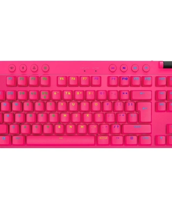 Logitech Pro X TKL Ασύρματο Gaming Μηχανικό Πληκτρολόγιο Tenkeyless με RGB φωτισμό (Αγγλικό US) Ροζ