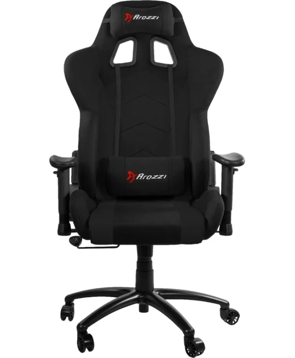 Arozzi Inizio Υφασμάτινη Καρέκλα Gaming με Ρυθμιζόμενα Μπράτσα Μαύρη