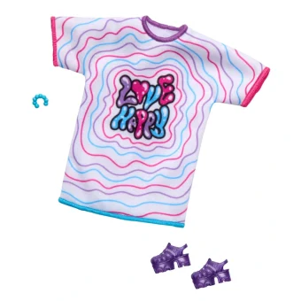 Barbie Ρούχα για Κούκλες Color Striped Dress With Stamp για 3+ ετών+ Ετών (Διάφορα Σχέδια) 1τμχ