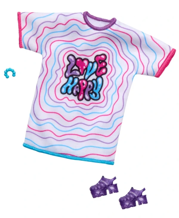 Barbie Ρούχα για Κούκλες Color Striped Dress With Stamp για 3+ ετών+ Ετών (Διάφορα Σχέδια) 1τμχ