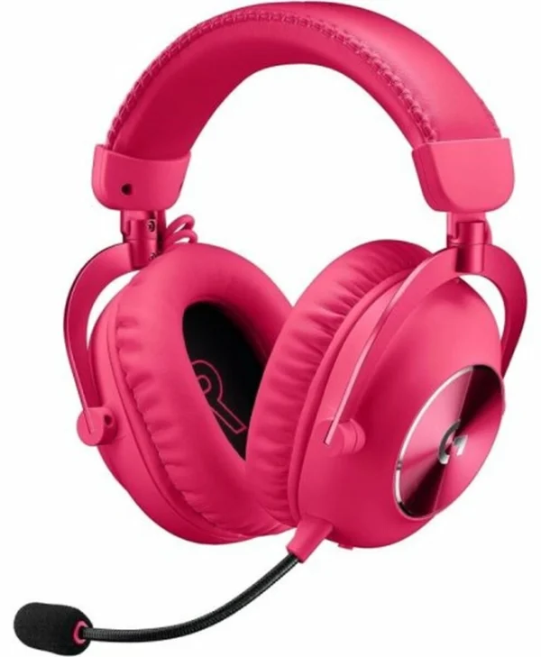 Logitech Pro X 2 Lightspeed Ασύρματο Over Ear Gaming Headset με σύνδεση 3.5mm / Bluetooth Ροζ