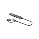 Manhattan USB 3.0 Hub 4 Θυρών με σύνδεση USB-A / USB-C Γκρι - Image 2