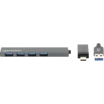 Manhattan USB 3.0 Hub 4 Θυρών με σύνδεση USB-A / USB-C Γκρι - Image 4