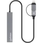 Manhattan USB 3.0 Hub 4 Θυρών με σύνδεση USB-A / USB-C Γκρι - Image 5