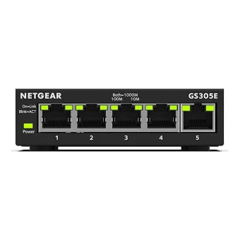 NetGear GS305E Managed L2 Switch με 5 Θύρες Gigabit (1Gbps) Ethernet