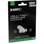 Emtec 128GB USB 3.2 Stick με σύνδεση USB-A & USB-C Ασημί