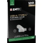Emtec 128GB USB 3.2 Stick με σύνδεση USB-A & USB-C Ασημί - Image 3