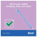 Club3D USB 2.0 Cable USB-C male - USB-C 240W Μπλε 2m CAC-3003 CAC-3003 - Image 2