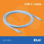 Club3D USB 2.0 Cable USB-C male - USB-C 240W Μπλε 2m CAC-3003 CAC-3003 - Image 3