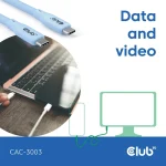 Club3D USB 2.0 Cable USB-C male - USB-C 240W Μπλε 2m CAC-3003 CAC-3003 - Image 5