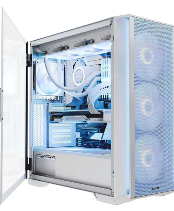 Modecom Horizon Flow Midi Tower Κουτί Υπολογιστή με Πλαϊνό Παράθυρο και RGB Φωτισμό Λευκό