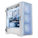 Modecom Horizon Flow Midi Tower Κουτί Υπολογιστή με Πλαϊνό Παράθυρο και RGB Φωτισμό Λευκό - Image 4