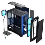 Modecom Horizon Flow Midi Tower Κουτί Υπολογιστή με Πλαϊνό Παράθυρο και RGB Φωτισμό Μαύρο - Image 8
