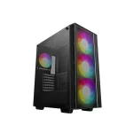 Deepcool Matrexx 55 Mesh V4 C Gaming Midi Tower Κουτί Υπολογιστή με Πλαϊνό Παράθυρο και RGB Φωτισμό Μαύρο