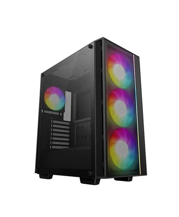 Deepcool Matrexx 55 Mesh V4 C Gaming Midi Tower Κουτί Υπολογιστή με Πλαϊνό Παράθυρο και RGB Φωτισμό Μαύρο