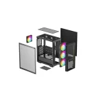 Deepcool Matrexx 55 Mesh V4 C Gaming Midi Tower Κουτί Υπολογιστή με Πλαϊνό Παράθυρο και RGB Φωτισμό Μαύρο - Image 2