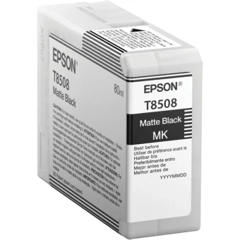 Epson T85080N Γνήσιο Μελάνι Εκτυπωτή InkJet Matte Μαύρο / Μαύρο (C13T85080N) C13T85080N
