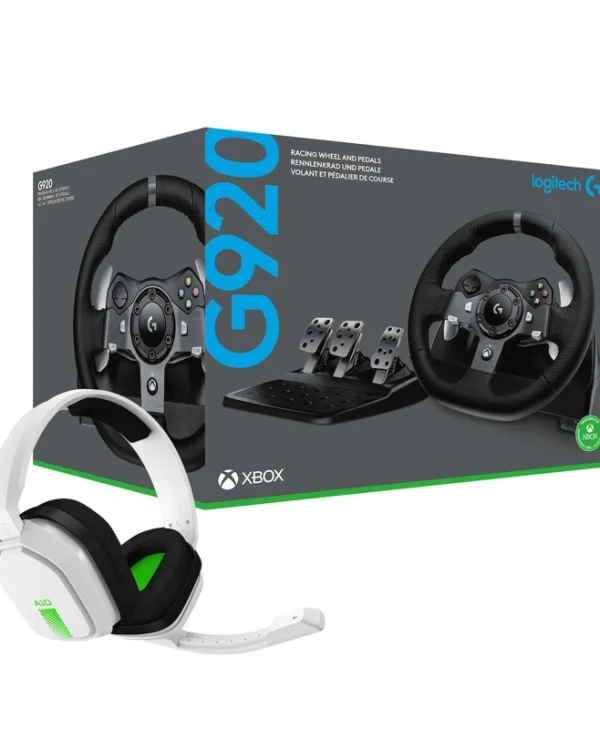 Logitech G920 + Astro A10 Bundle Τιμονιέρα με Πετάλια για PC / XBOX One / Xbox Series X/S με 900° Περιστροφής