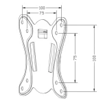 Maclean Energy MC-715A Βάση Τηλεόρασης Τοίχου έως 100" και 25kg Μαύρο MC-715A