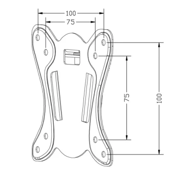 Maclean Energy MC-715A Βάση Τηλεόρασης Τοίχου έως 100" και 25kg Μαύρο MC-715A