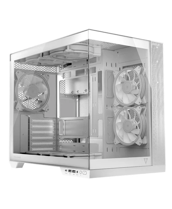 Modecom Panorama Gaming Midi Tower Κουτί Υπολογιστή με Πλαϊνό Παράθυρο Λευκό
