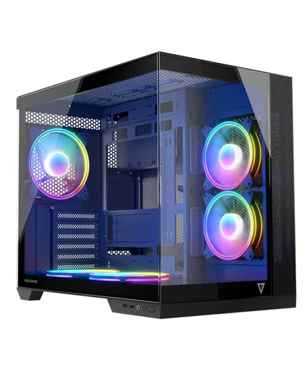 Modecom Panorama ARGB 5F Gaming Midi Tower Κουτί Υπολογιστή με Πλαϊνό Παράθυρο Μαύρο