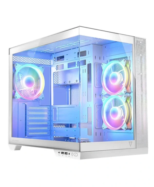 Modecom Panorama ARGB 3F Gaming Midi Tower Κουτί Υπολογιστή με Πλαϊνό Παράθυρο Λευκό