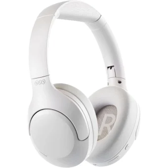QCY H3 Lite ANC Ασύρματα / Ενσύρματα Over Ear Ακουστικά με 60 ώρες Λειτουργίας και Quick Charge Λευκά