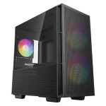 Deepcool CH360 Micro Tower Κουτί Υπολογιστή με Πλαϊνό Παράθυρο και RGB Φωτισμό Μαύρο - Image 3