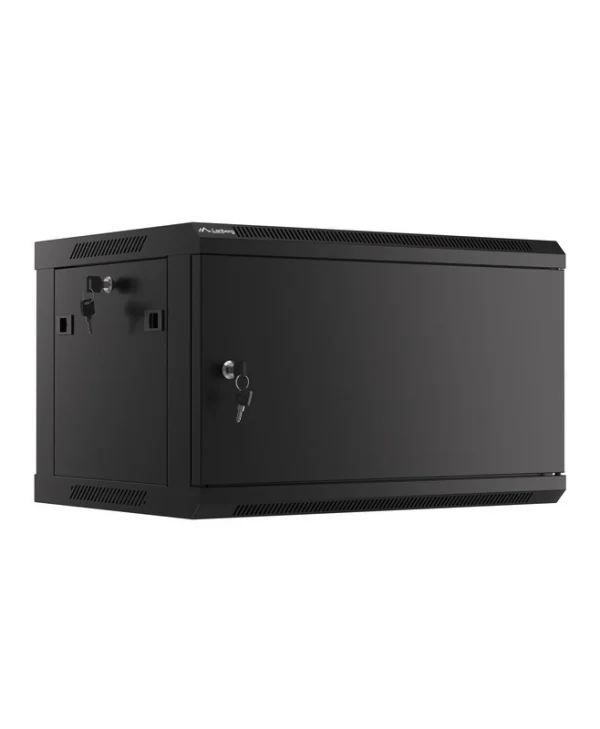 Lanberg Επιτοίχια Καμπίνα Rack 6U 60x60cm Μαύρο WF01-6406-00B WF01-6406-00B