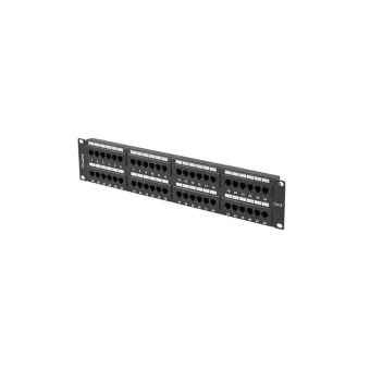 Lanberg Patch Panel για Rack 2U 19" 48 Θυρών Μαύρο